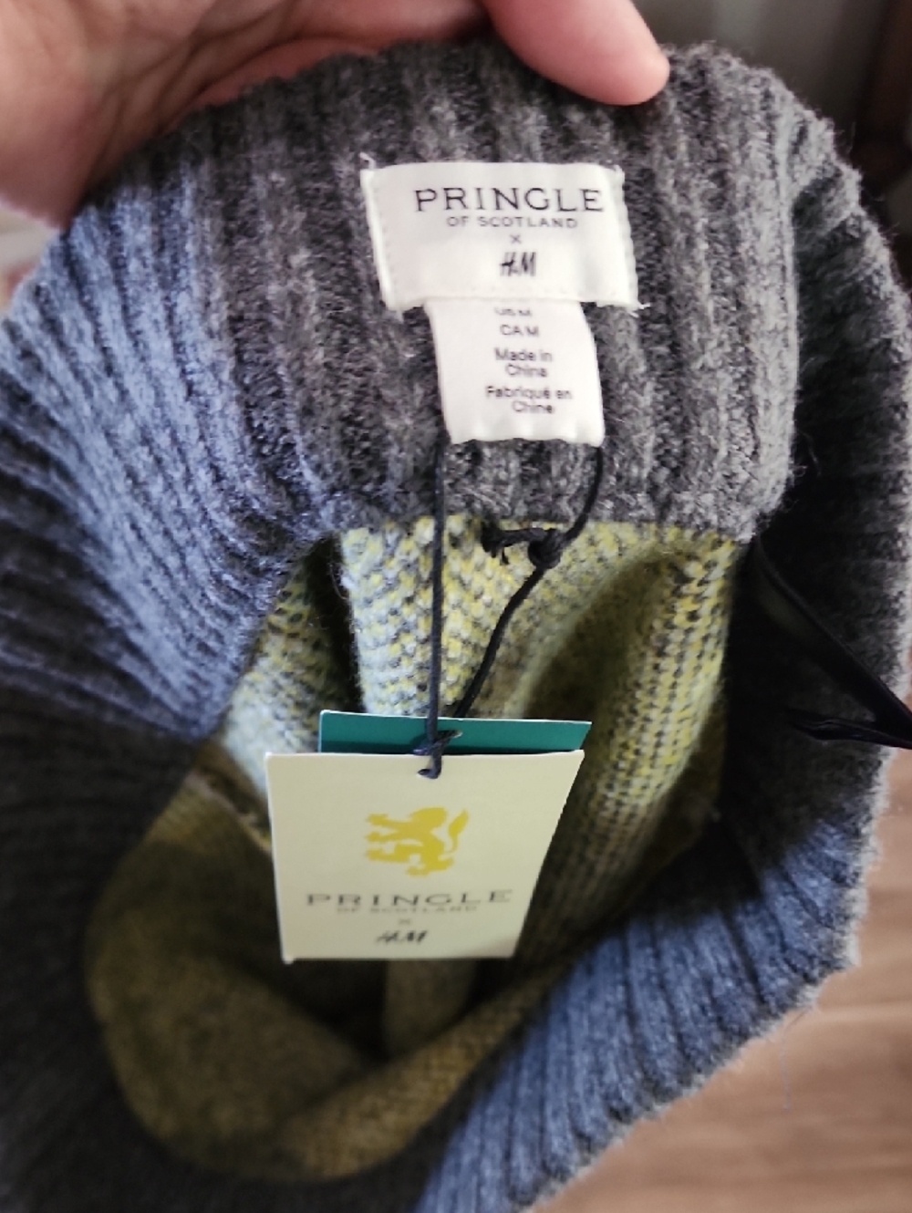 Pringle of Scotland x H&M Argyle Knit Pencil Skirt Preppy Midi Stretch - Picture 6 of 9